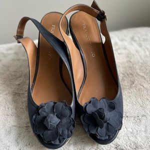 Cute Navy Wedges - Size 10